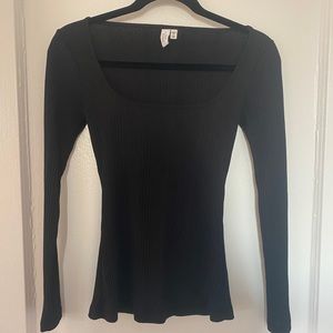 & Other Stories Black Long Sleeve Top